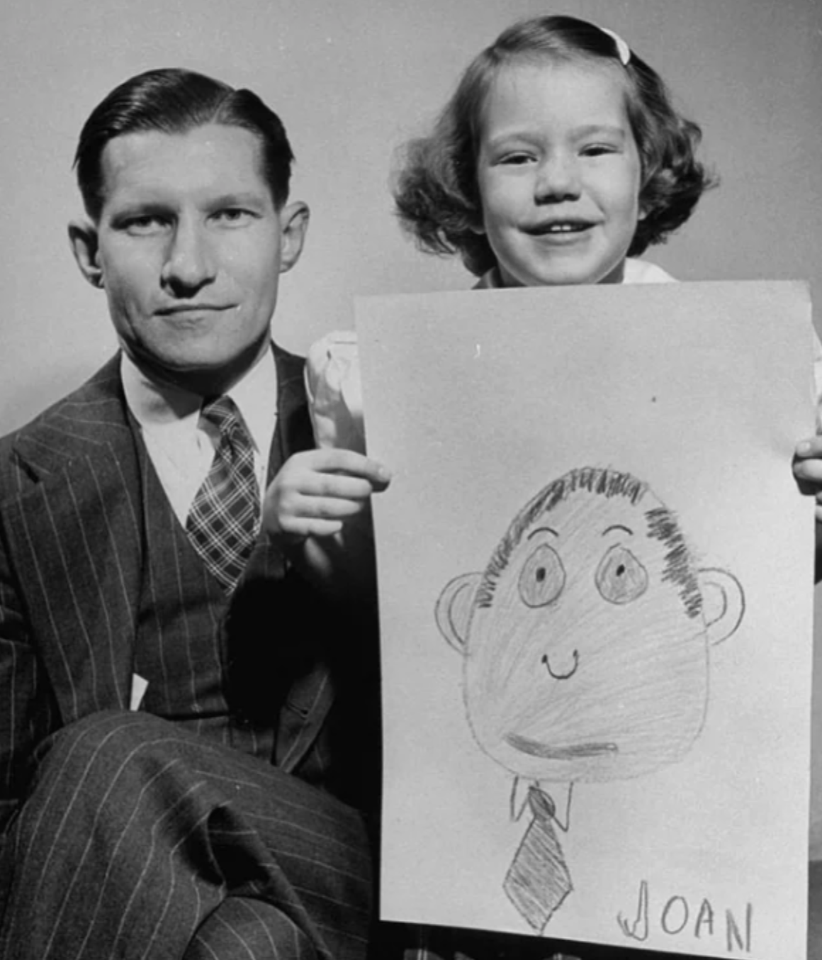 Kids asked to draw their fathers in 1949