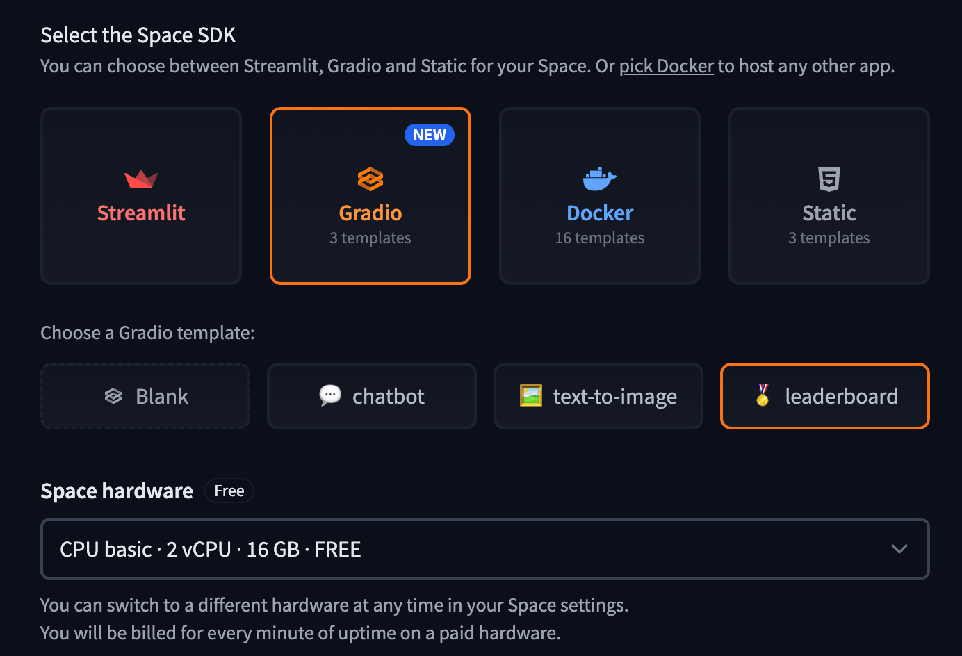 Hosting your leaderboard